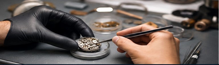 Watch repair workbench and mechanical movement