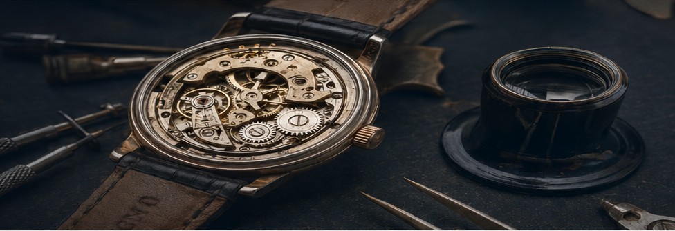 Mechanical wristwatch detail